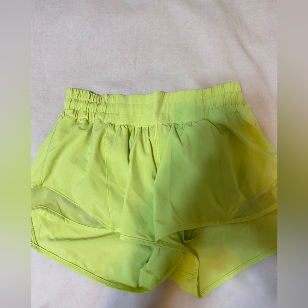 Light Green LuluLemon Speed Up Shorts